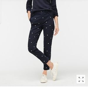 JCrew Vintage Straight Pant in Polka Dot Chino